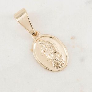 DIJE GUADALUPE OVALADA 7.5mmX12mm